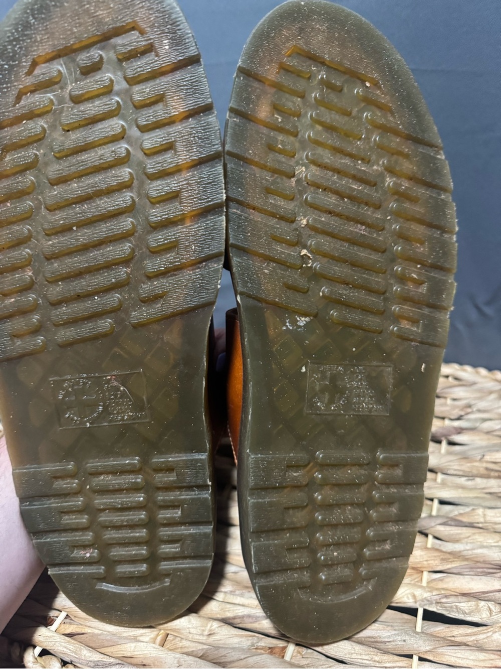 Men's Dr. Martens Brown Leather Double-Buckle Slide Sandals - Picture 8 of 8